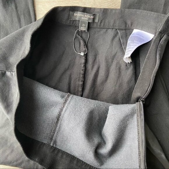 Banana Republic Faux Leather Front Sloan Fit Legging - Picture 16 of 16